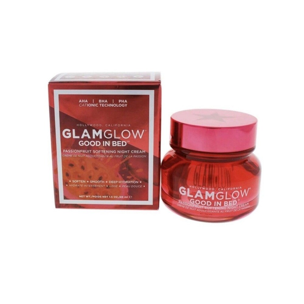 NIB GLAMGLOW GOOD IN BED PASSIONFRUIT SOFTENING SMOOTH NIGHT CREAM 1.5 Oz 45ml